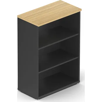 Policová skříň Skříň kancelářská EPIC, 3 police, volitelné skleněné dveře, šířka 80cm, výška 112,9cm (Kancelářská skříň s 3 policemi, volitelnými skleněnými dveřmi, výškou 112,9cm a šířkou 80cm)