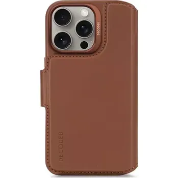 Telefonní příslušenství Decoded Leather Detachable Wallet odnímatelné kožené pouzdro pro Apple iPhone 16 Pro hnědá (D25IPO16PDW5TN)
