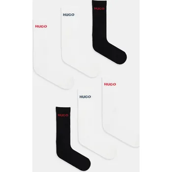 Pánské ponožky Ponožky HUGO 6P QS RIB LOGO CC 6-pack 50510187 bílá 00B, vel. 39-42