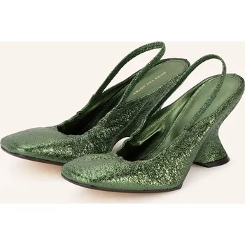 Dámské lodičky Dries Van Noten Dámské Slingpumps S Otevřenou Patou, zelená, 40