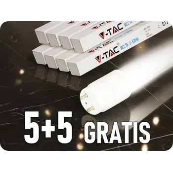 LED trubice T8 18W, 1850lm, G13, Nano plast, 120cm, 5+5 zdarma! Studená bílá