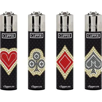 Zapalovač Zapalovač Clipper Classic Large CP11R Diamonds&Pocker srdce