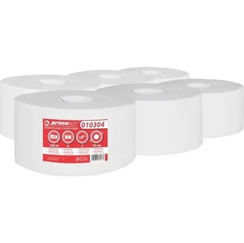 Toaletní papíry Toalet.papír jumbo PrimaSOFT 2vrs.,19cm,bílý,6rolí