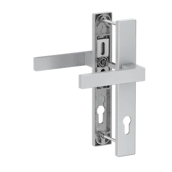 Dveřní kování KOVIAN, s.r.o. Hliníková sada se štítem klika/klika, stříbrná