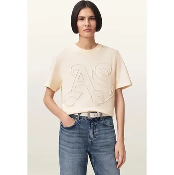 Pánské tričko Bavlněné tričko AllSaints LISA W148JE béžová 01X, vel. XS