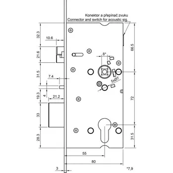 Příslušenství k domovnímu zvonku SAM EL MI 7255
