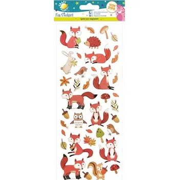 samolepka WEST DESIGN Samolepky třpytivé - Lesní zvířátka