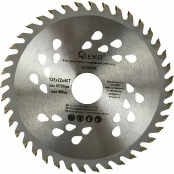 Dílna GEKO Kotouč pilový vidiový s otvory, 125x22x40T GEKO