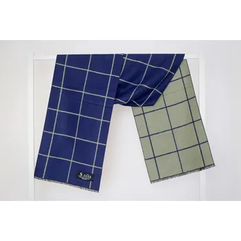 Šála Šála z česaného hedvábí hráškovo-modrá oboustranná, HEDVÁBNÝ SVĚT