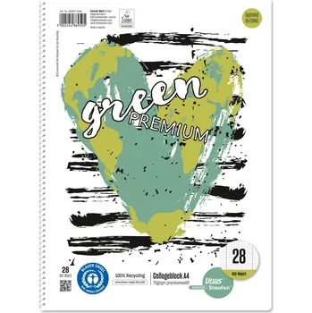 Blok Blok s boční vazbou College Ursus A4, čtverečkovaný - 80 listů