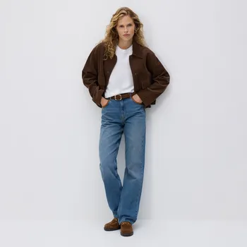 Dámské džíny Reserved - Rovné džíny s vysokým pasem - modrá - 572GE-55J - 572GE-55J-34