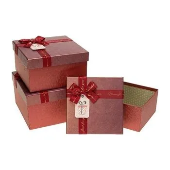 Set školních potřeb Pudełko prezentowe z kokardą 3szt czerwony ROZETTE (pl, 2000, Rozette)