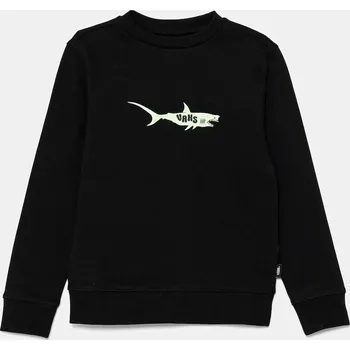 Chlapecká mikina Dětská bavlněná mikina Vans The Pack Crew VN000MMABLK1 černá 99X, vel. 110