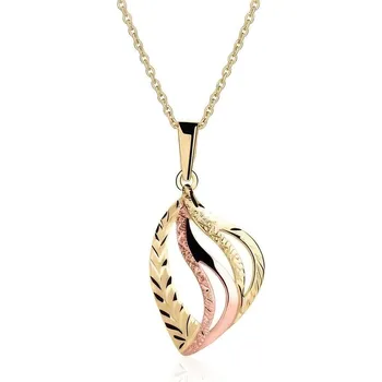 Přívěsek ŠPERKY-NM, Zlatý klasický přívěsek 415 červené zlato