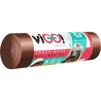 Pytle na odpadky Pytle na třídění odpadu, 40 mi, 120 l, 8ks, hnědé