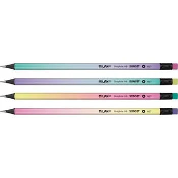 Grafitová tužka Grafitová tužka Milan Sunset HB, s pryží, 24 ks