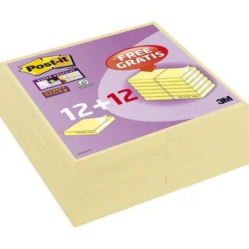 Samolepící bloček Samolepicí bloček Post-it Super Sticky - 76 x 76 mm, 24 x 90 lístků