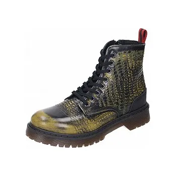 Dámské kozačky Dámská kožená farmářka Manitu 962254 - černo/žlutá, vel. 37