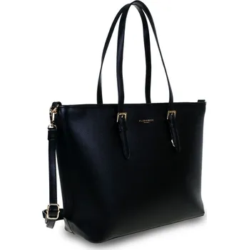 Kabelka Flora dámská kabelka černá 1808 (kabelka přes rameno)