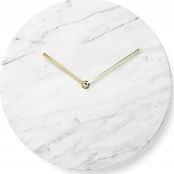 Hodiny Moderní mramorové hodiny na stěnu v bílé barvě