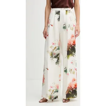 Kalhoty s příměsí lnu Silvian Heach ALORI GPP26052PA béžová 01X, vel. 40