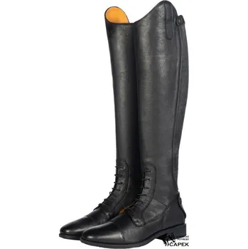 Jezdecká obuv Vysoké boty HKM -TITANIUM: NÍZKÉ/OBVOD S- - Černá - 39