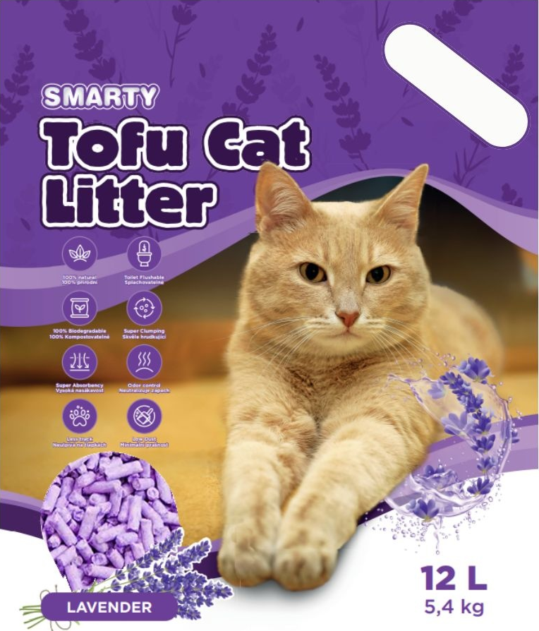 Podestýlka Smarty Tofu Cat Litter-Lavender 5,4kg/12l