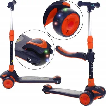 Koloběžka Tříkolová balanční koloběžka 2v1 ODRÁŽEDLO Skládací, svítící kolečka