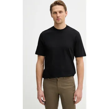 Pánské tričko Bavlněné tričko Sisley 3XDTS104R černá 99X, vel. S