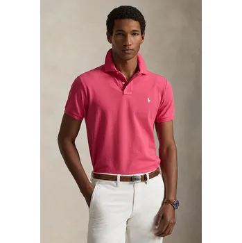 Pánské tričko Bavlněné polo tričko Polo Ralph Lauren 710795080 růžová 42X, vel. M