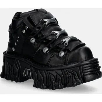 Pánské tenisky Kožené tenisky New Rock ITALI NEGRO, NOMADA NEGRO M.106.S71 černá 99X, EUR 45