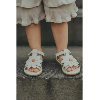 Dívčí sandály Dětské kožené sandály Donsje Iles Fields Sandals Daisy 2025102.29.33 bílá 00X, EUR 32