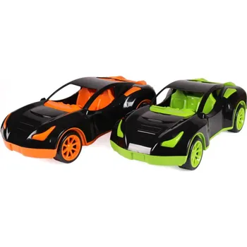 plyšák Auto sportovní plast 38x17cm na volný chod 2 barvy v síťce