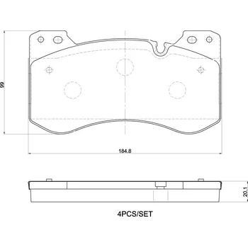Brzdová destička Sada brzdových destiček, vždy 4 kusy v sadě BREMBO P 06 119