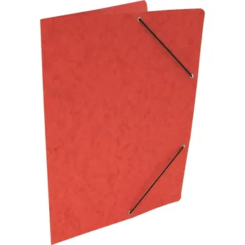 Prešpánové desky s gumičkou bez chlopní HIT Office - A4, červené, 20