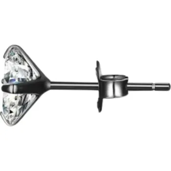 Náušnice Olivie Stříbrná náušnice 6 mm ZORA BLACK 1 ks 8749 Ag 925; ≤0,4 g.