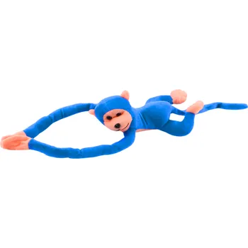 plyšák Mamido Plyšová opička se zvukovými efekty 60 cm modrá