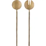 Bloomingville Set dvou mosazných salátových lžic Gaith 28 cm