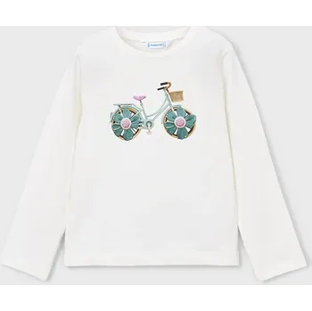 Dívčí tričko Dětské tričko s dlouhým rukávem Mayoral 3019.6G.Mini.PPY2 béžová 01X, vel. 104