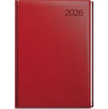 Diář Týdenní diář 2026 Vivella - A4, bordó