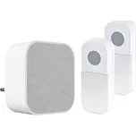 Solight bezdrátový zvonek, 2 tlačítka, do zásuvky, 180m, bílý, learning code