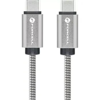 Datový kabel Forcell F-Energy USB/USB-C stříbrný