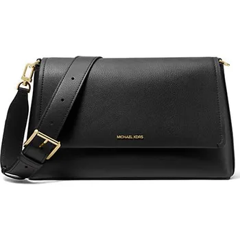 Módní doplněk Michael Kors Ness large kožená crossbody kabelka černá + doprava zdarma