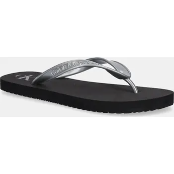 Pánské žabky Žabky Calvin Klein Jeans BEACH SANDAL MONOLOGO TPU YW0YW01719 stříbrná SLV, EUR 41