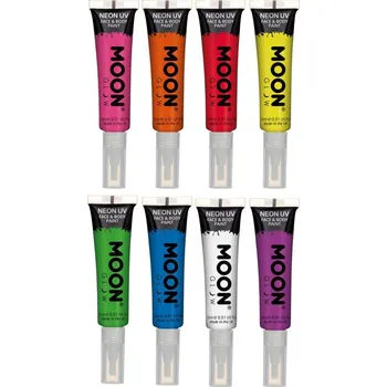 Speciální výtvarná barva MOON UV Barva na obličej a tělo v tubě 15 mlBarva Bílá 343702