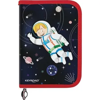 Penál Penál KEYROAD 1 patro, 2 chlopně,42ks, kosmonaut
