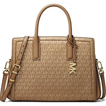 Módní doplněk Michael Kors Laila medium kabelka logo metallic hnědá + doprava zdarma