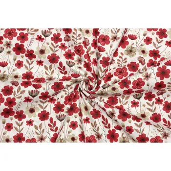 Bavlněné plátno - Vlčí mák