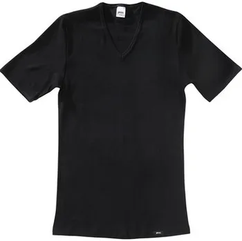 Pánské tričko Pleas Pánské tričko s krátkým rukávem a výstřihem do "V" ESSENTIAL černá XL (085060-000-054)
