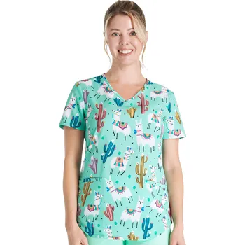 Dámská halenka Zdravotnická dámská halena Cherokee s veselým vzorem lam CK637 DTLM Velikost: 3XL